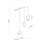 CALISTO JUTE 3 - Light Suspension Pendant for Dining Tables, Stairwells & High Ceilings - Dekor Butik