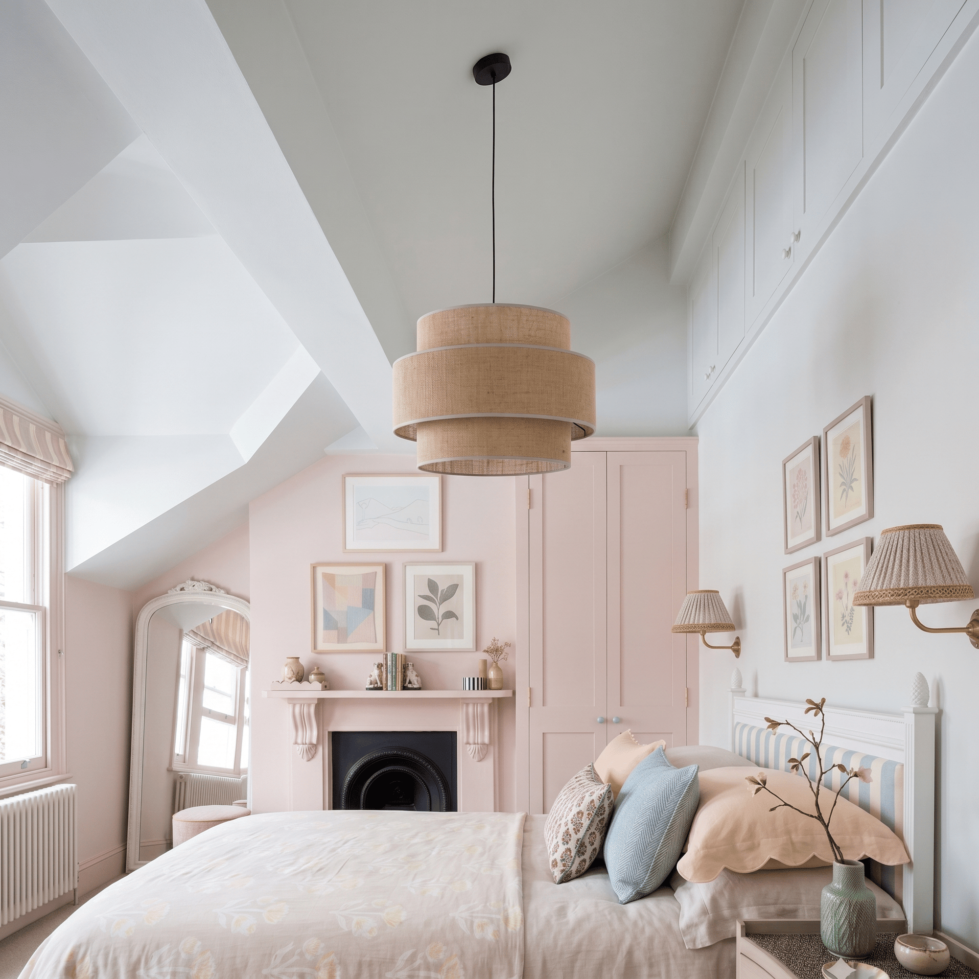 CALISTO JUTE Large Scandinavian Pendant Light for Bedroom, Living Room & Warm Natural Interiors - Dekor Butik