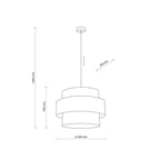 CALISTO JUTE Large Scandinavian Pendant Light for Bedroom, Living Room & Warm Natural Interiors - Dekor Butik