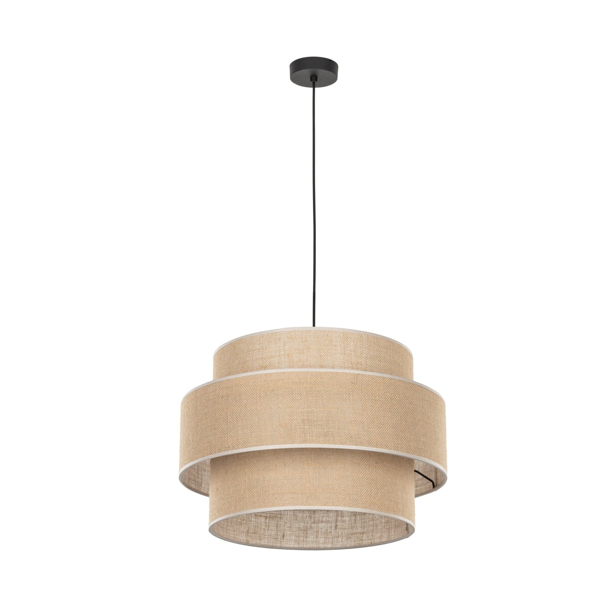 CALISTO JUTE Large Scandinavian Pendant Light for Bedroom, Living Room & Warm Natural Interiors - Dekor Butik