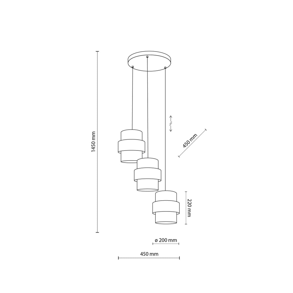 CALISTO JUTE Natural Pendant Lamp 3 - Dekor Butik