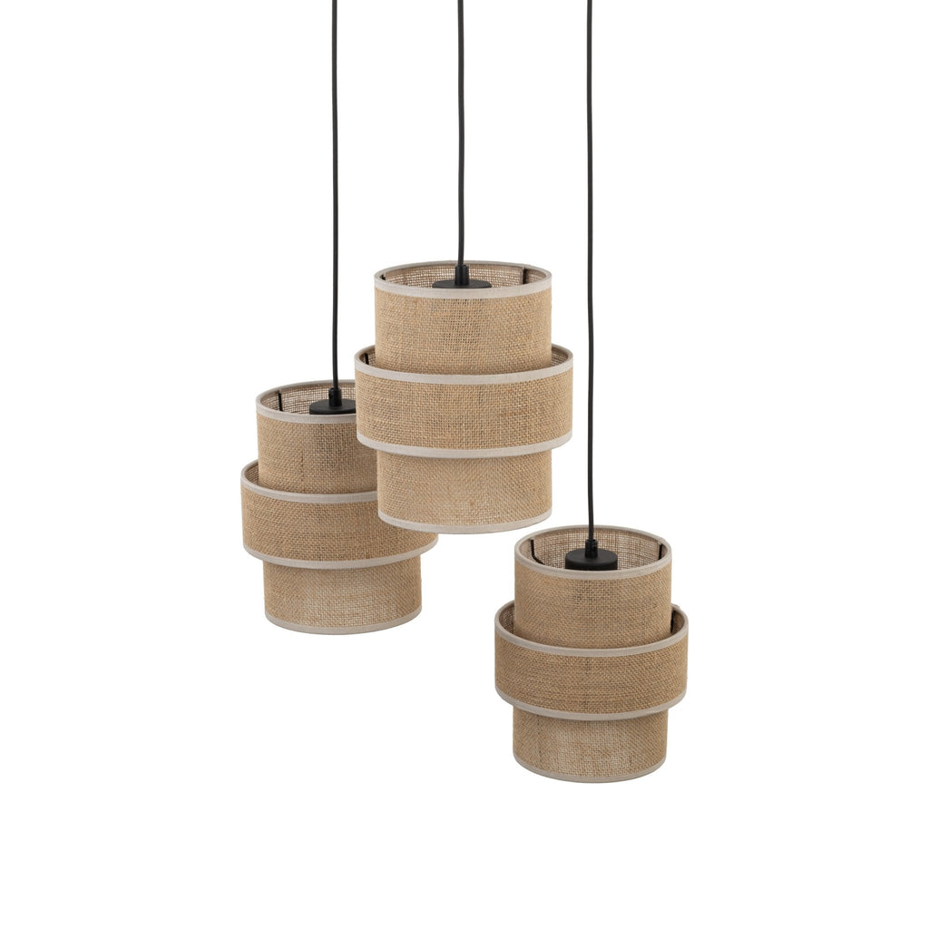 CALISTO JUTE Natural Pendant Lamp 3 - Dekor Butik