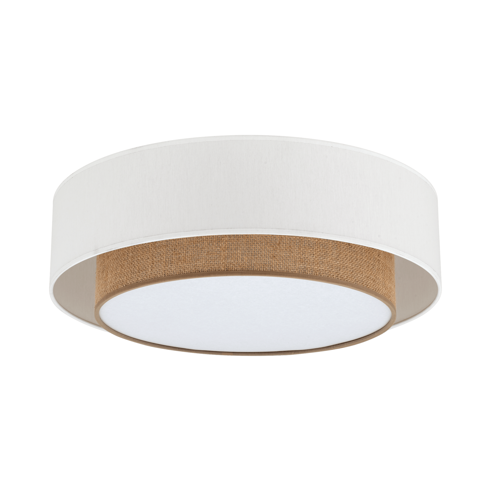 CALISTO JUTE Natural Woven Flush Mount Ceiling Light Fixture for Kitchen, Hallway & Living Room – Scandinavian Minimalist Lighting - Dekor Butik