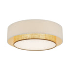 CALISTO JUTE Scandinavian Flush Mount Ceiling Light for Bedroom, Hallway & Living Room - Dekor Butik