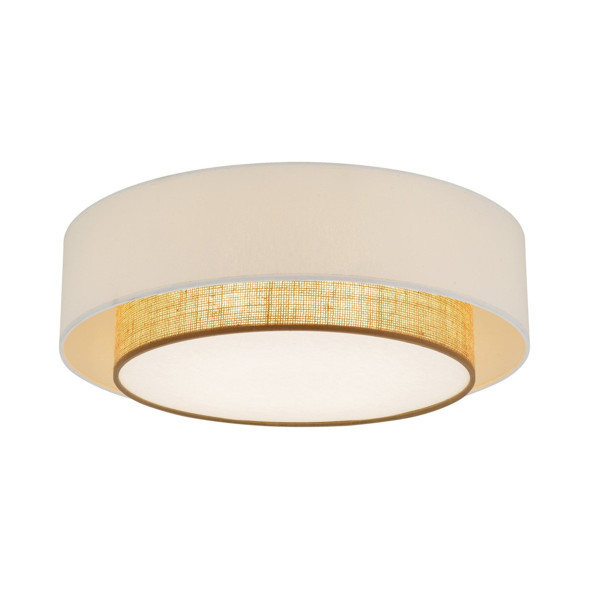 CALISTO JUTE Scandinavian Flush Mount Ceiling Light for Bedroom, Hallway & Living Room - Dekor Butik