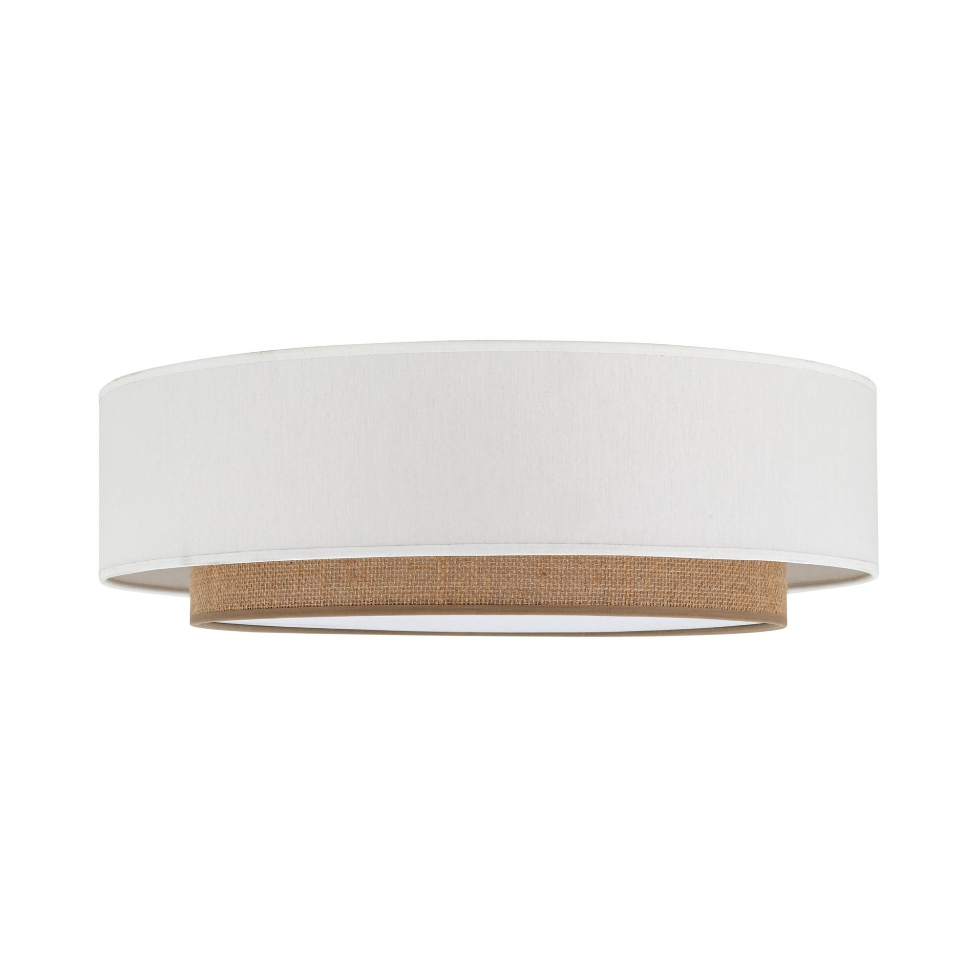 CALISTO JUTE Scandinavian Flush Mount Ceiling Light for Bedroom, Hallway & Living Room - Dekor Butik