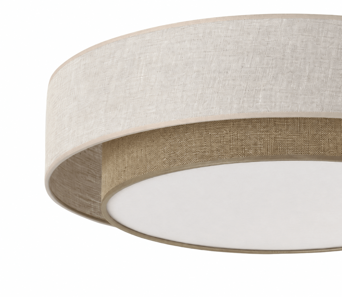 CALISTO JUTE Scandinavian Flush Mount Ceiling Light for Bedroom, Hallway & Living Room - Dekor Butik