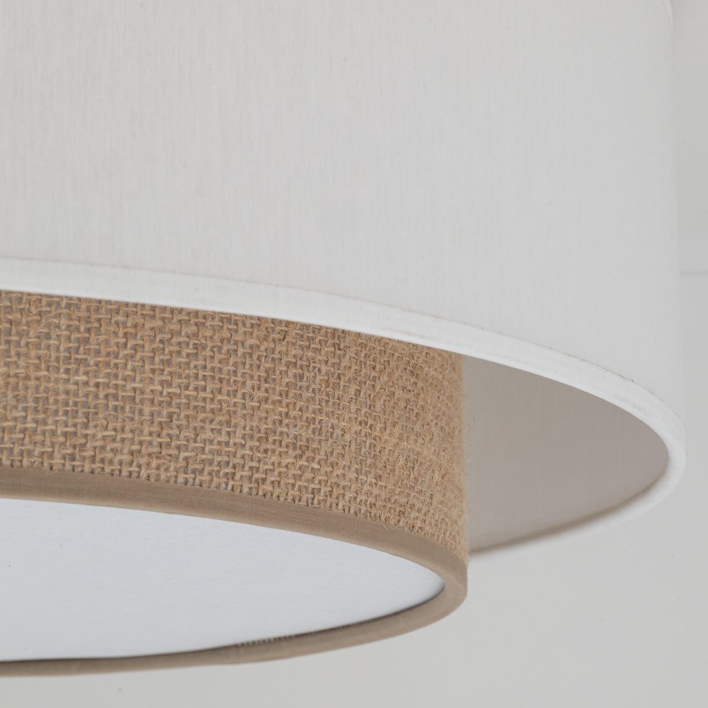 CALISTO JUTE Scandinavian Flush Mount Ceiling Light for Bedroom, Hallway & Living Room - Dekor Butik