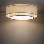 CALISTO JUTE Scandinavian Flush Mount Ceiling Light for Bedroom, Hallway & Living Room - Dekor Butik