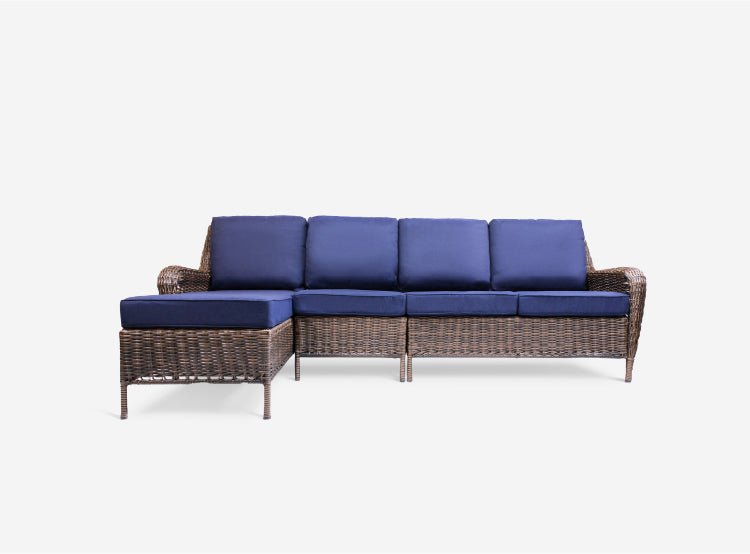 Sectional SetCambridge 3 - Piece Wicker Outdoor Left Arm Chaise Sectional - Dekor Butik