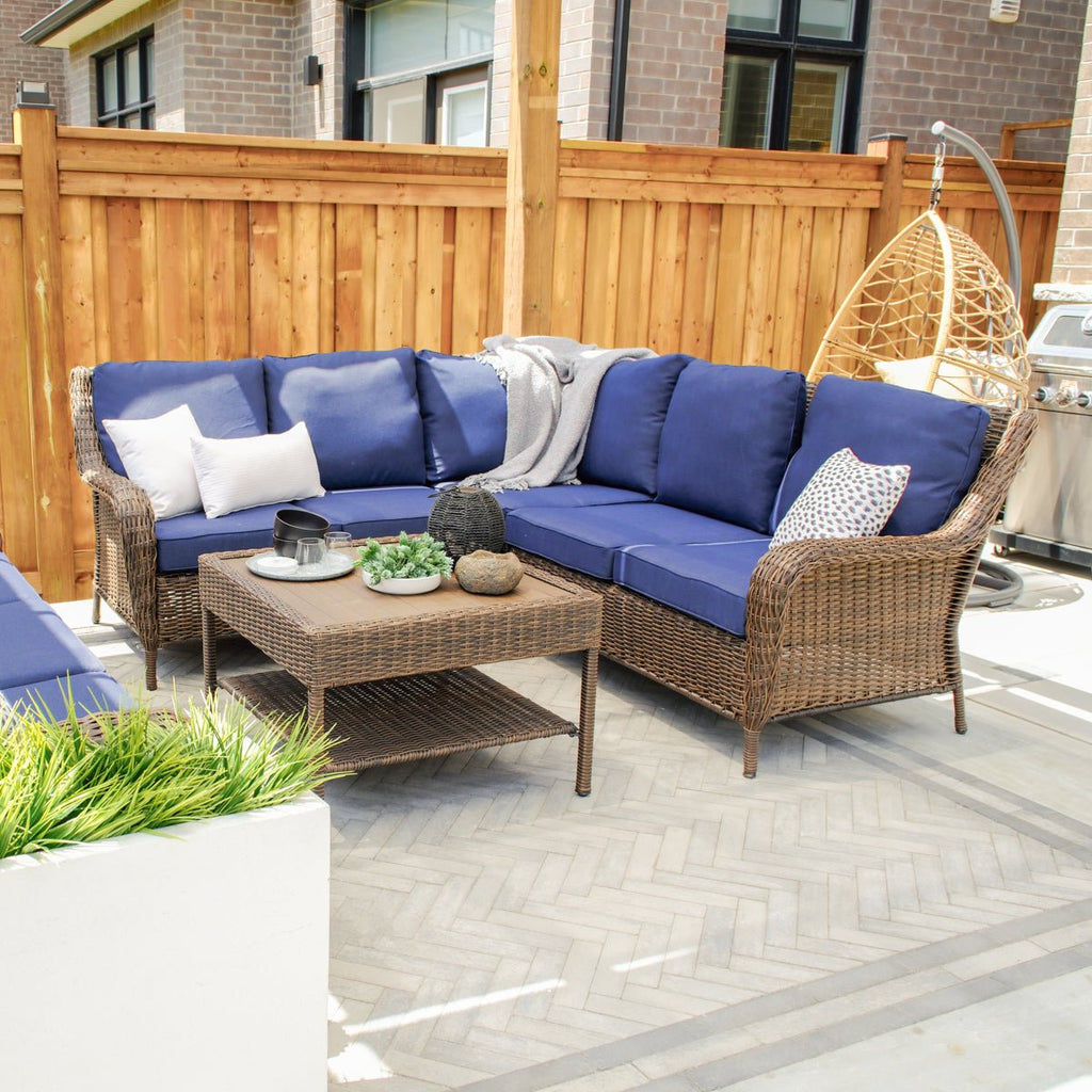 Cambridge 4 - Piece Sectional Set With Coffee Table - Dekor Butik