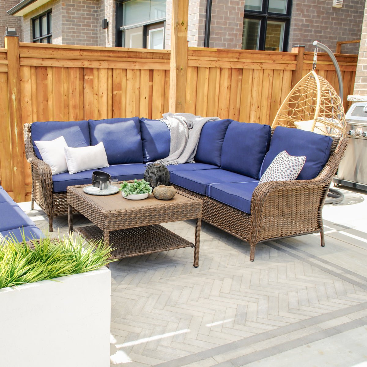 Cambridge 4 - Piece Sectional Set With Coffee Table - Dekor Butik