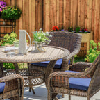 Cambridge 5 - Piece Outdoor Wicker Dining Set - Dekor Butik