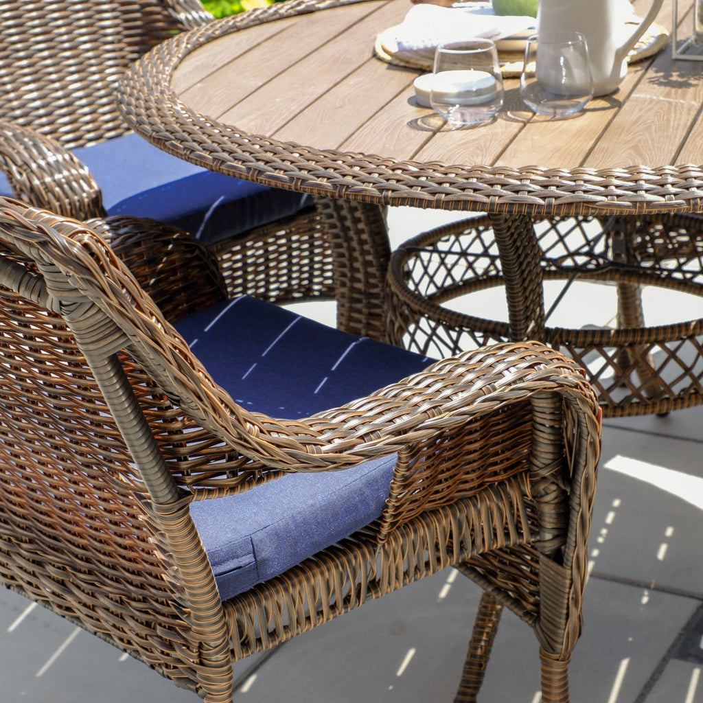 Cambridge 5 - Piece Outdoor Wicker Dining Set - Dekor Butik