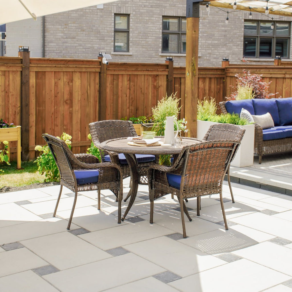 Cambridge 5 - Piece Outdoor Wicker Dining Set - Dekor Butik