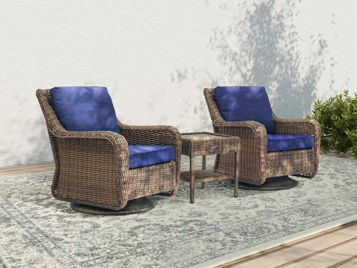 Cambridge Swivel Chair Bistro Set - Dekor Butik