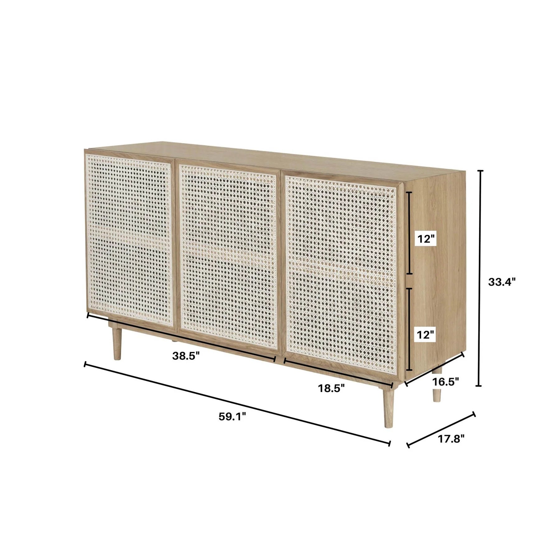 Cane Sideboard - Natural - Dekor Butik