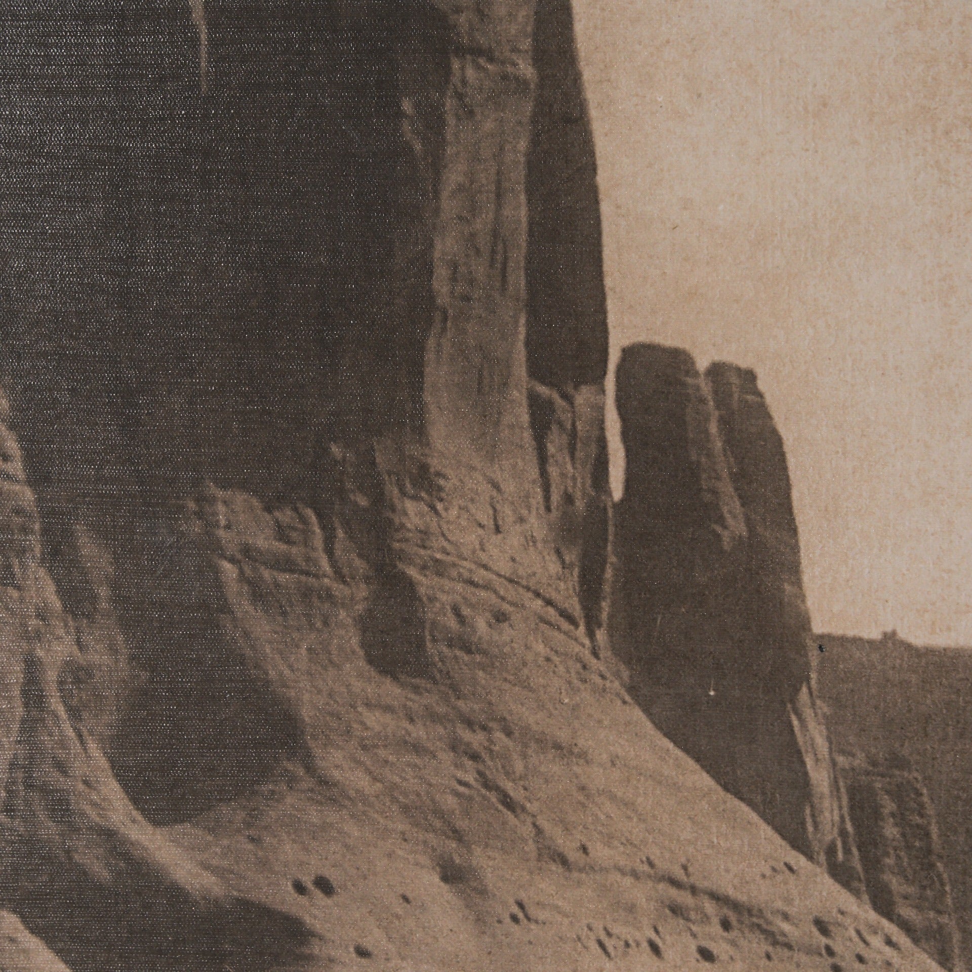 Canyon de Chelly by Edward Sheriff Curtis Hand Embelished Framed Photo Art Print Matted under Glass - Dekor Butik