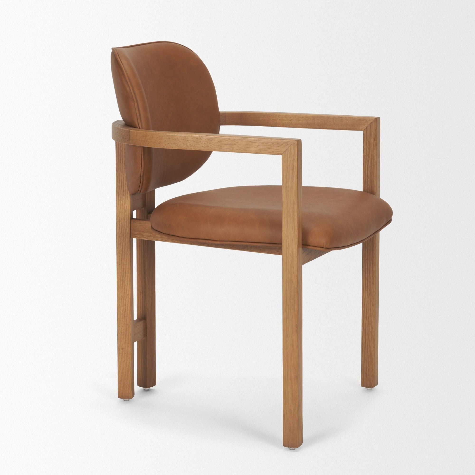 Carlisle Leather Tripod Dining Armchair - 2 Colors - Dekor Butik