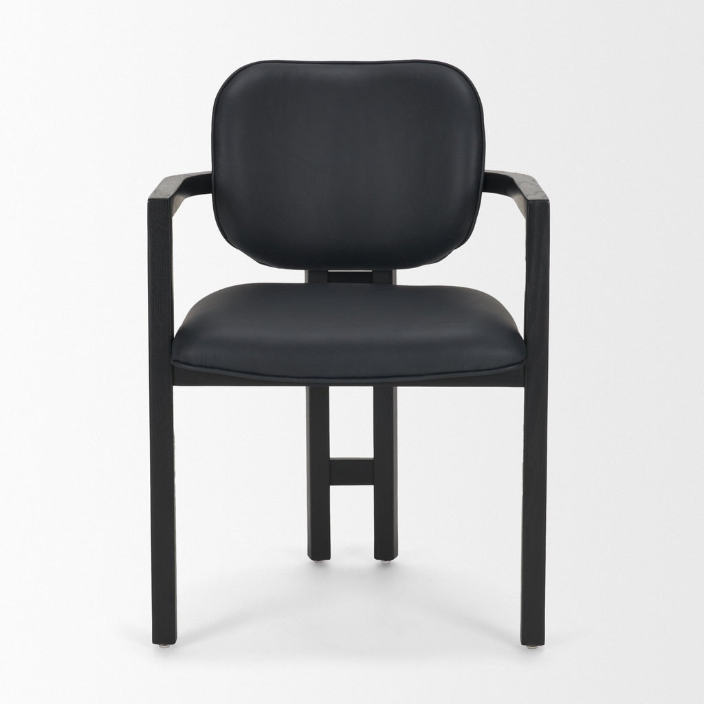 Carlisle Leather Tripod Dining Armchair - 2 Colors - Dekor Butik