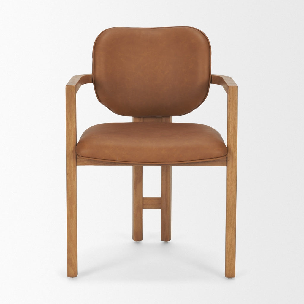 Carlisle Leather Tripod Dining Armchair - 2 Colors - Dekor Butik