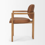 Carlisle Leather Tripod Dining Armchair - 2 Colors - Dekor Butik