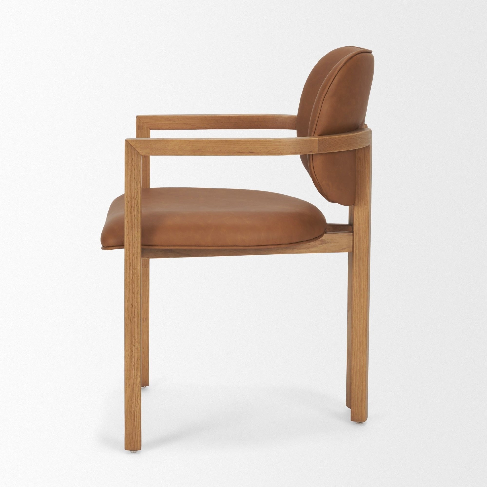 Carlisle Leather Tripod Dining Armchair - 2 Colors - Dekor Butik
