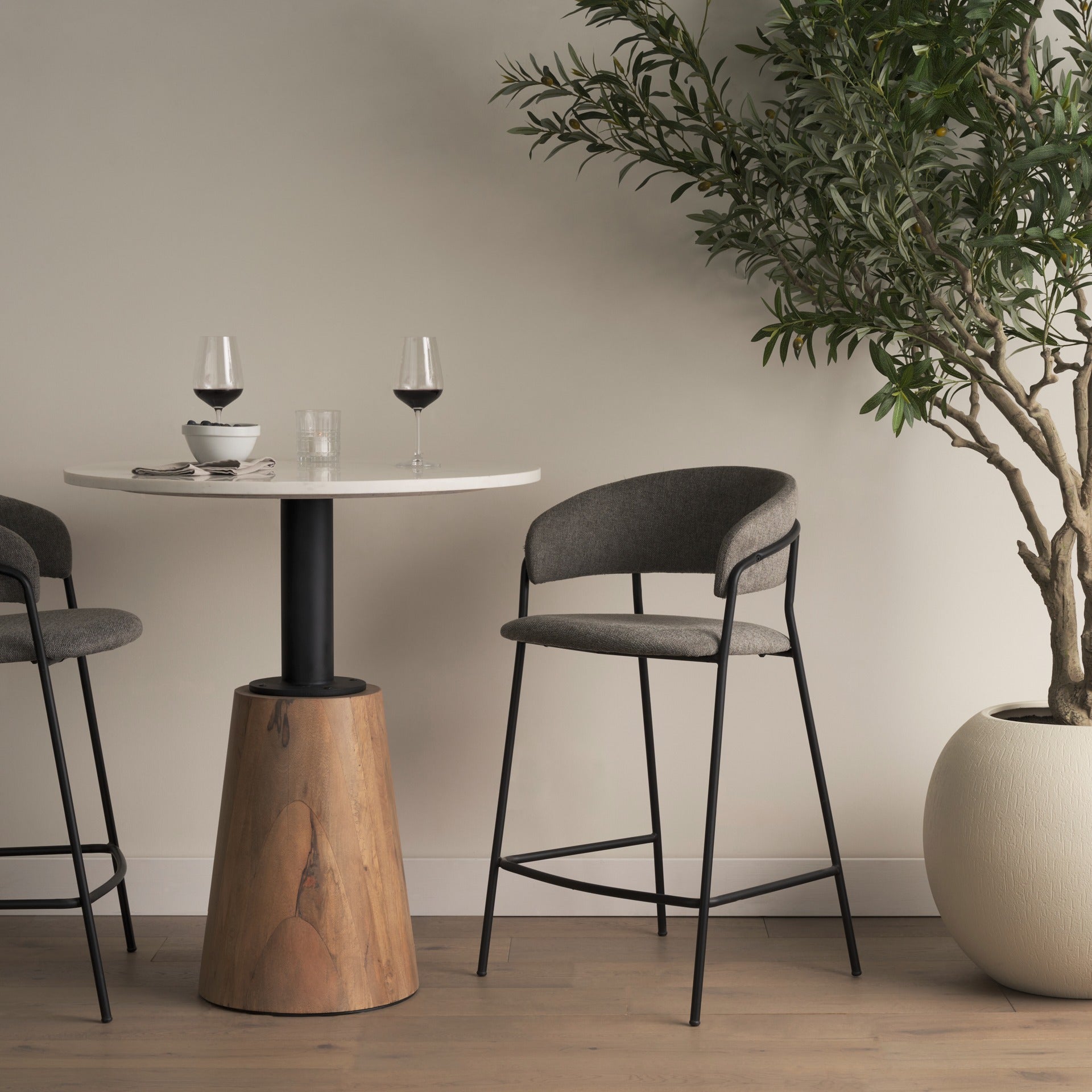 Carolyn Fabric Seat Stool - Dekor Butik