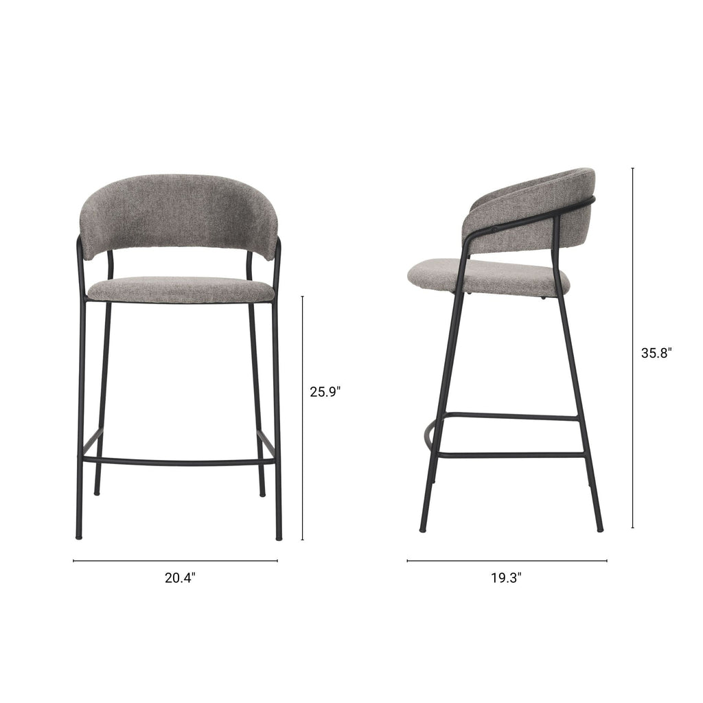 Carolyn Fabric Seat Stool - Dekor Butik