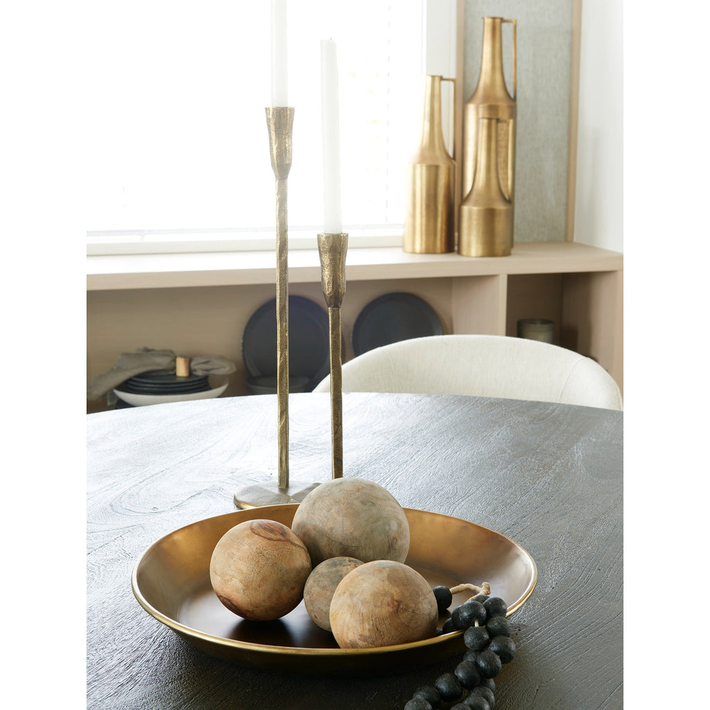 Carrick (Set of 3) Natural Wood Decorative Spheres - Dekor Butik