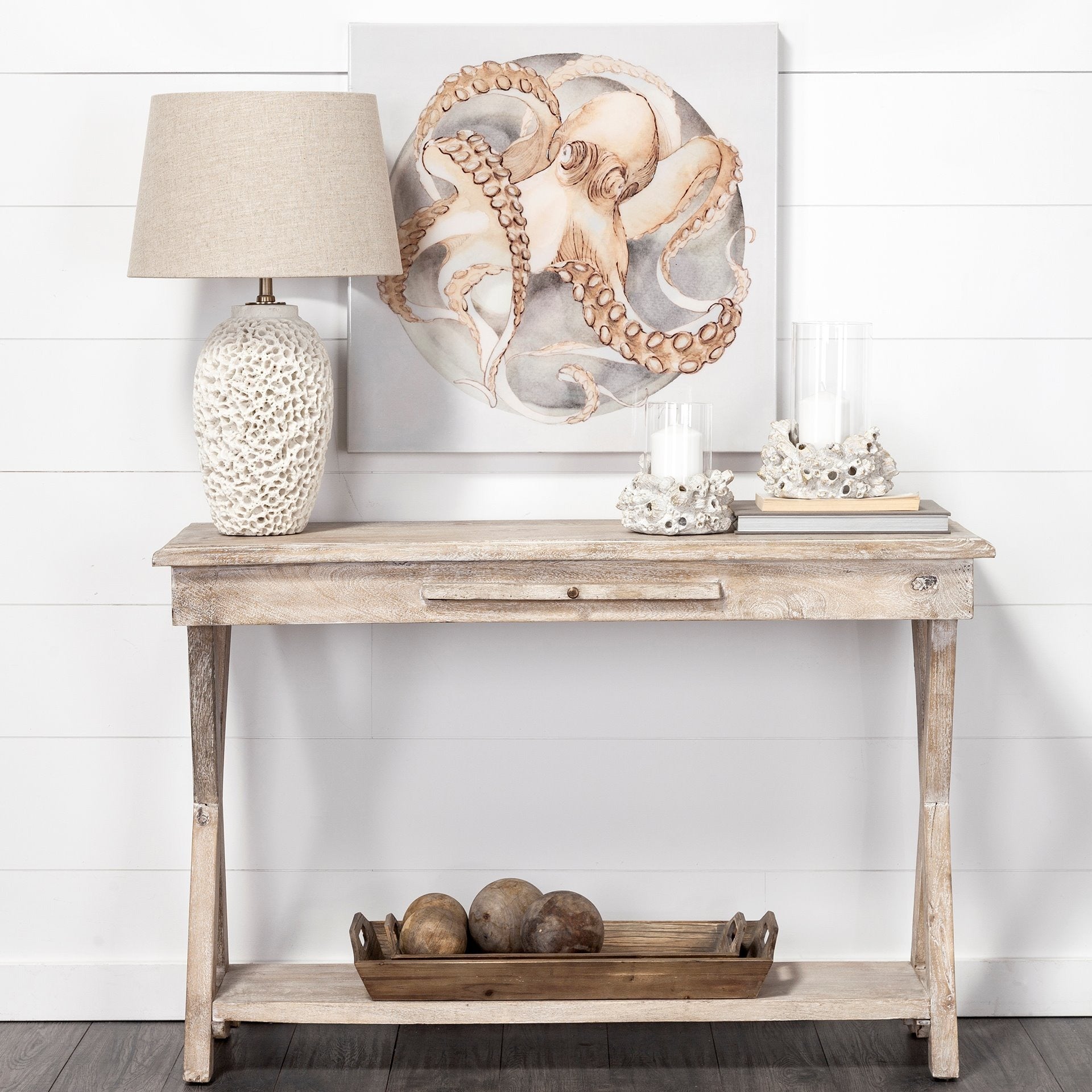 Carrick (Set of 3) Natural Wood Decorative Spheres - Dekor Butik