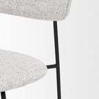 Casey Matte Black Metal w/ Gray Fabric Dining Chair - Dekor Butik