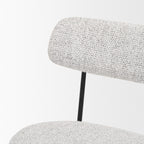 Casey Matte Black Metal w/ Gray Fabric Dining Chair - Dekor Butik