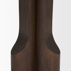 Cayson Dark Brown Sculptural Round Accent Table - Dekor Butik