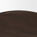 Cayson Dark Brown Sculptural Round Accent Table - Dekor Butik
