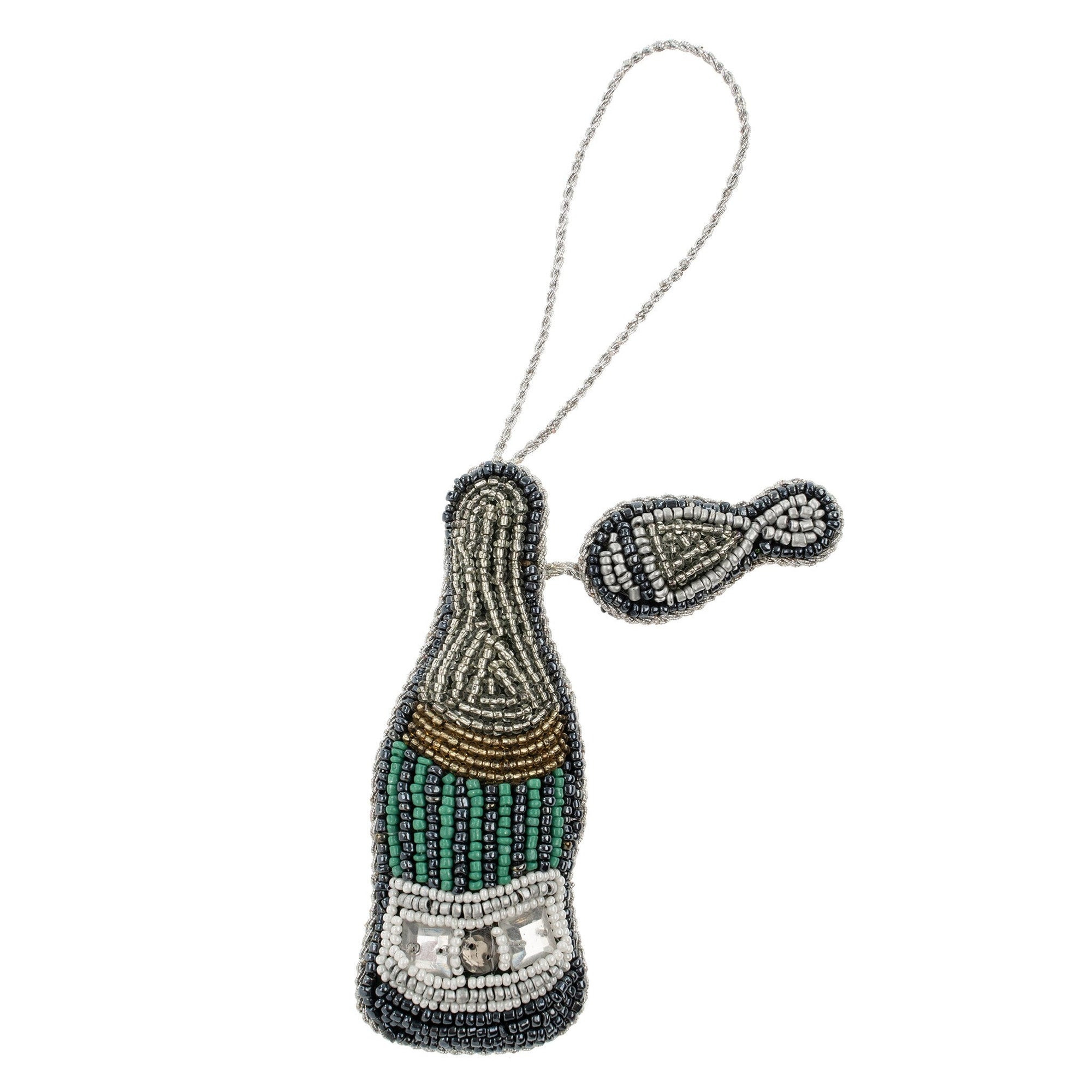 ChristmasChampagne Zardozi Ornament - Dekor Butik
