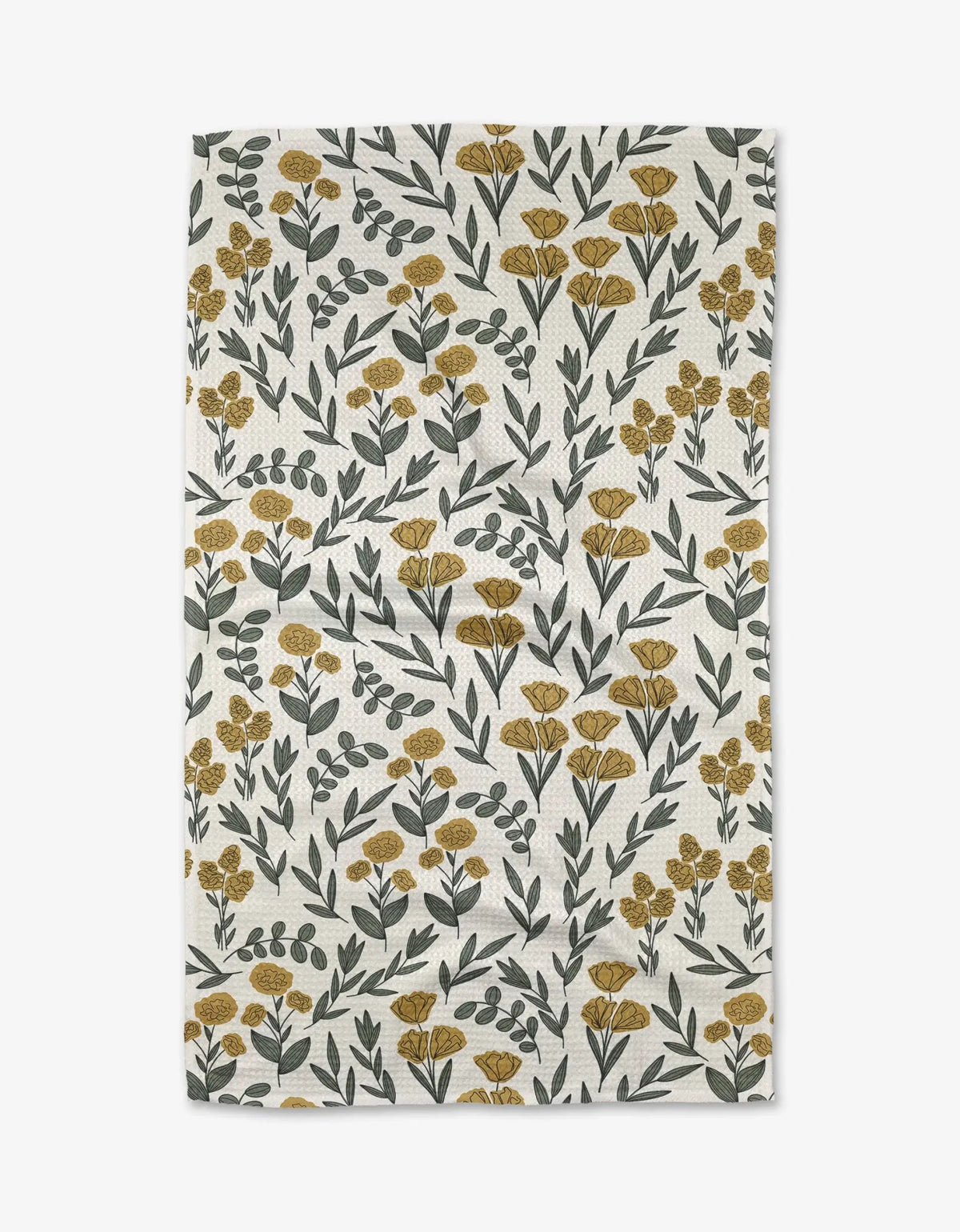 Charolette Yellow Floral Tea Towel - Dekor Butik
