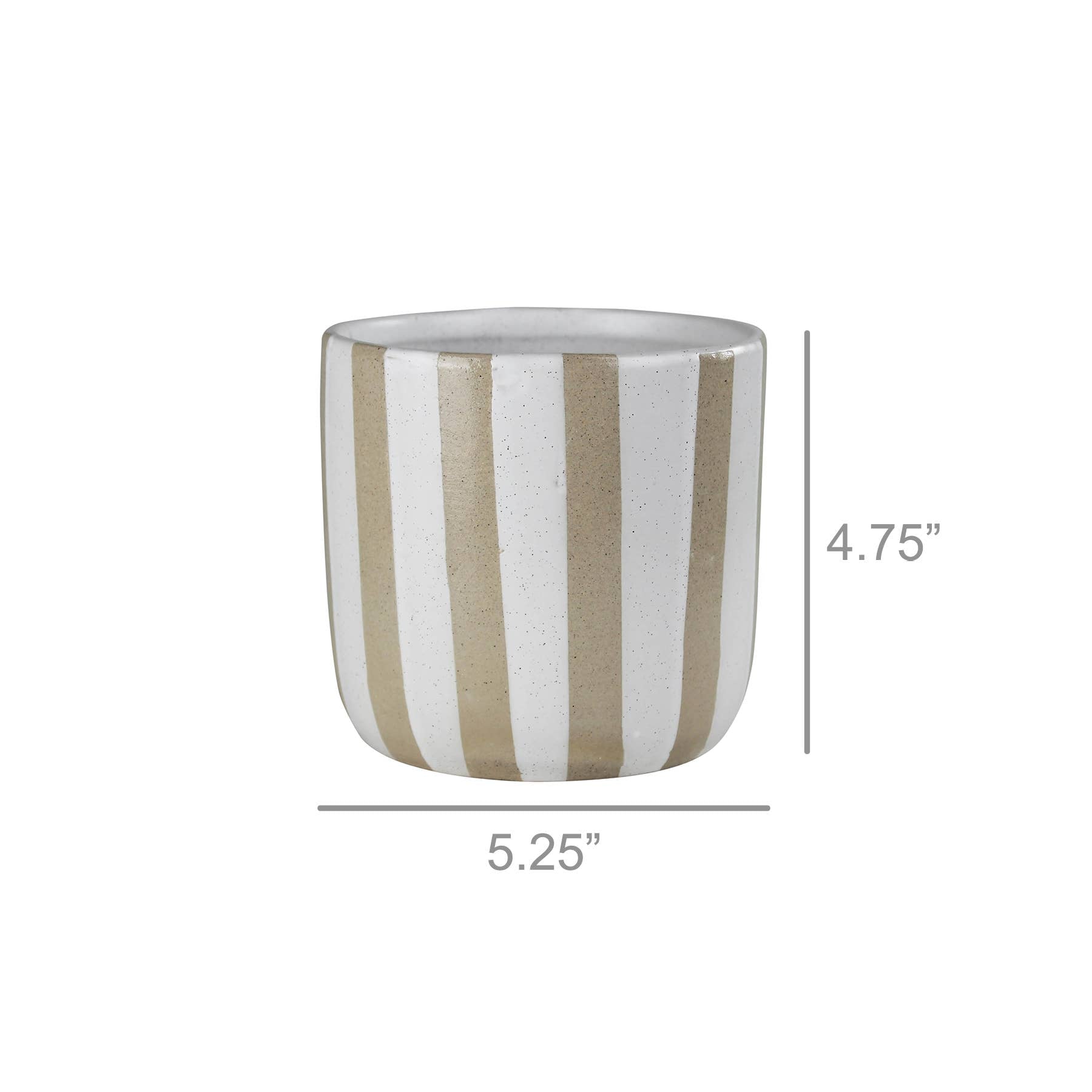 DecorCielo Cachepot, Ceramic - Stripes - Dekor Butik