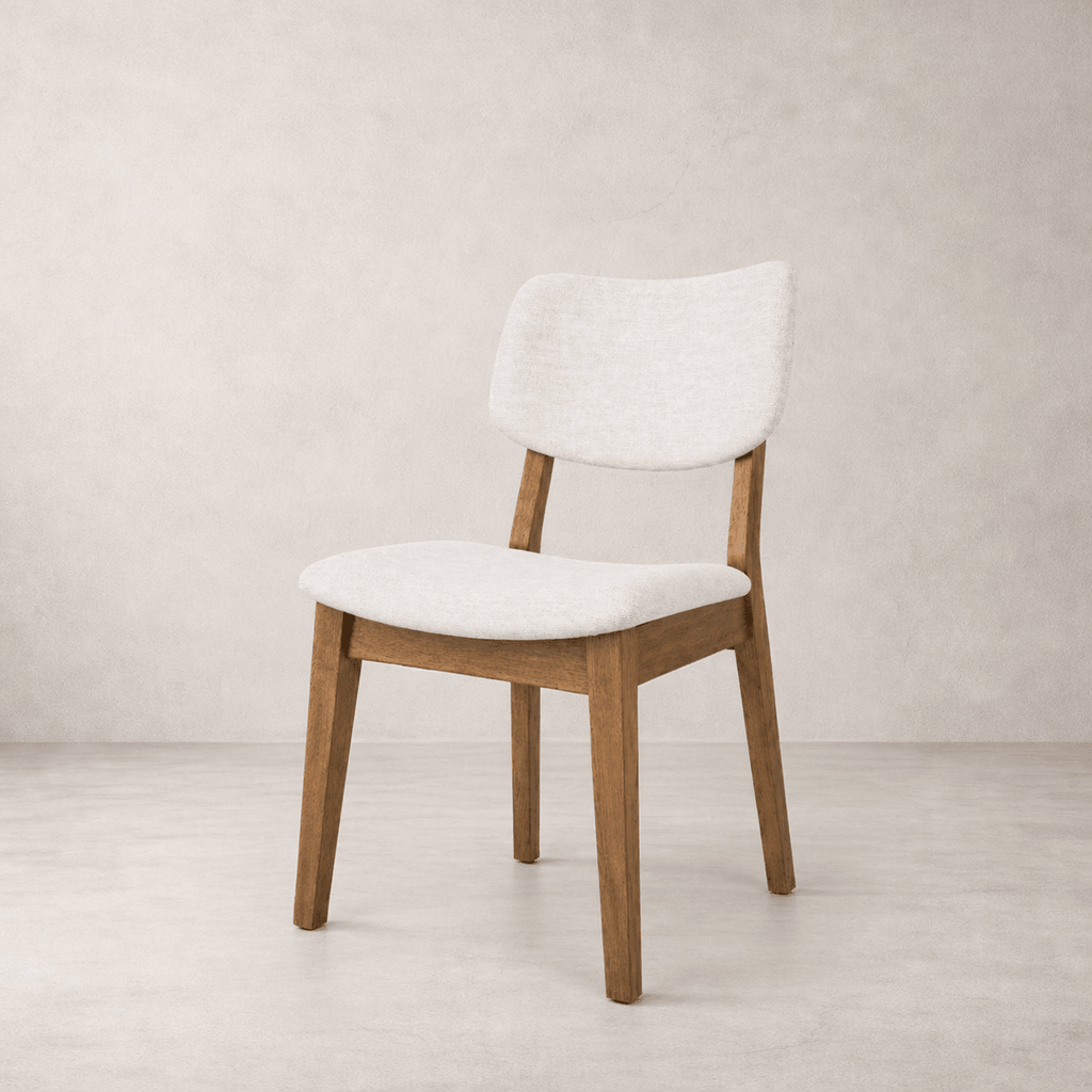 Dining ChairsClara Solid Wood Dining Chair, Cream - Dekor Butik