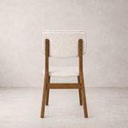 Dining ChairsClara Solid Wood Dining Chair, Cream - Dekor Butik