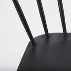 Colin 21.3L x 21.3W x 30.3H Black Metal Dining Chair - Dekor Butik