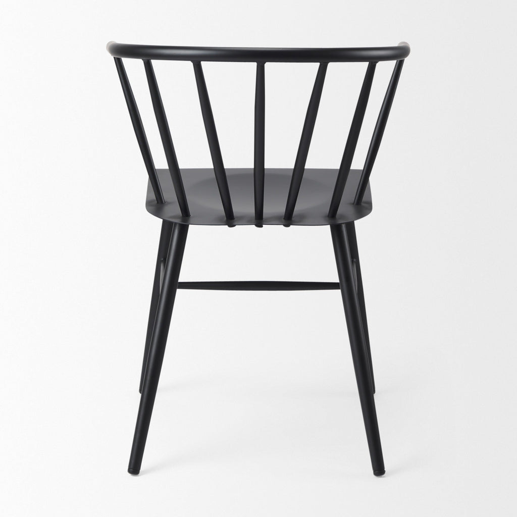 Colin 21.3L x 21.3W x 30.3H Black Metal Dining Chair - Dekor Butik
