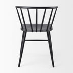 Colin 21.3L x 21.3W x 30.3H Black Metal Dining Chair - Dekor Butik