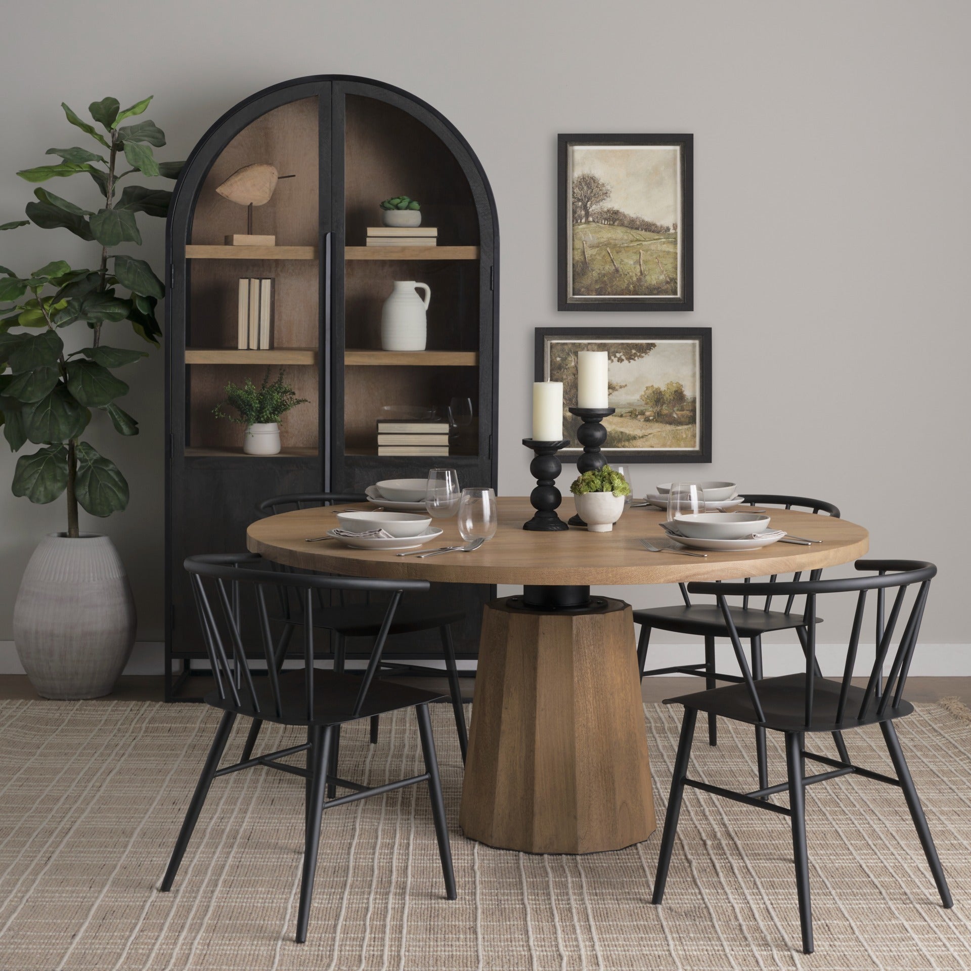 Colin 21.3L x 21.3W x 30.3H Black Metal Dining Chair - Dekor Butik