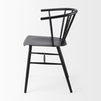Colin 21.3L x 21.3W x 30.3H Black Metal Dining Chair - Dekor Butik