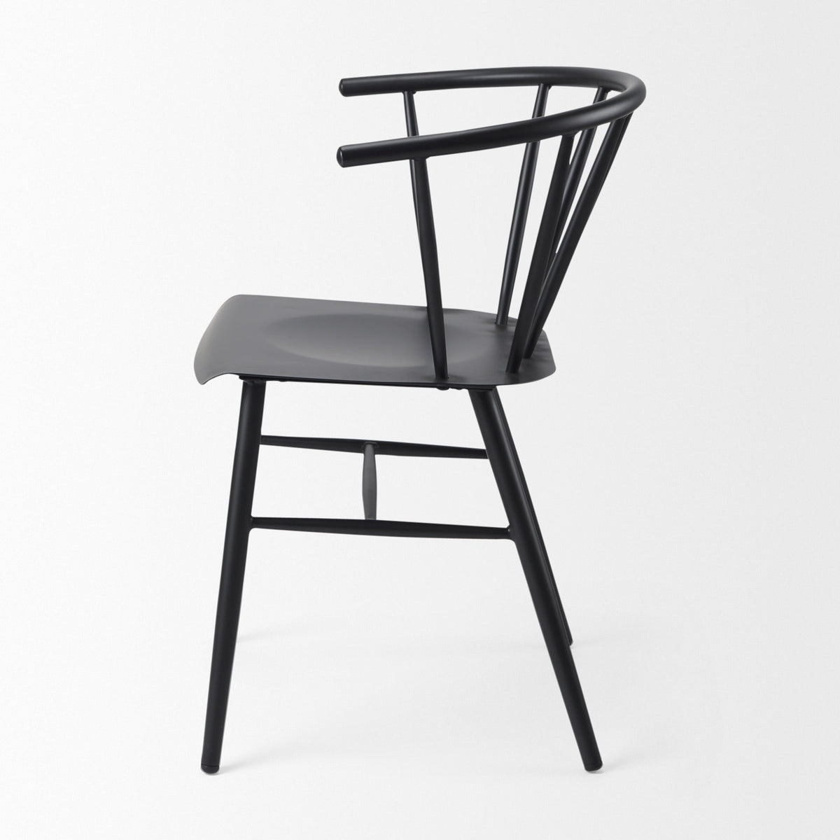 Colin 21.3L x 21.3W x 30.3H Black Metal Dining Chair - Dekor Butik