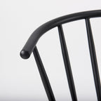 Colin 21.3L x 21.3W x 30.3H Black Metal Dining Chair - Dekor Butik