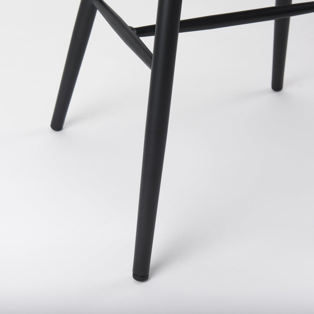 Colin 21.3L x 21.3W x 30.3H Black Metal Dining Chair - Dekor Butik