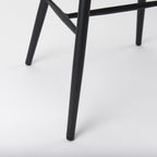 Colin 21.3L x 21.3W x 30.3H Black Metal Dining Chair - Dekor Butik
