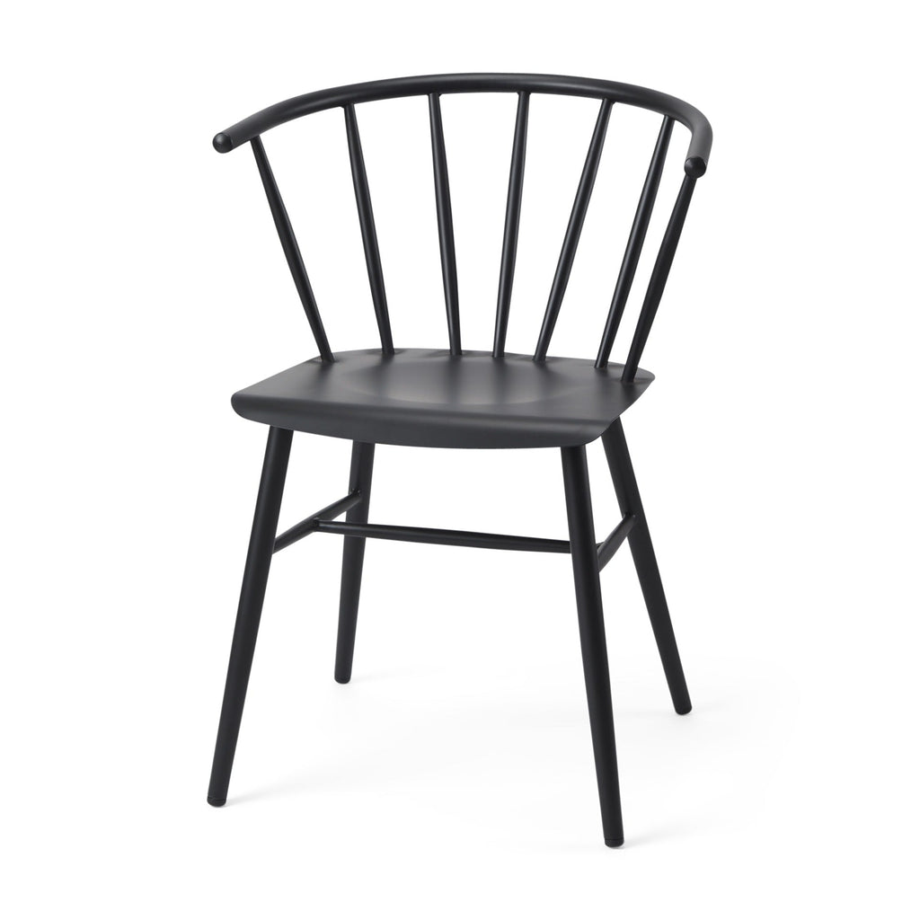 Colin 21.3L x 21.3W x 30.3H Black Metal Dining Chair - Dekor Butik